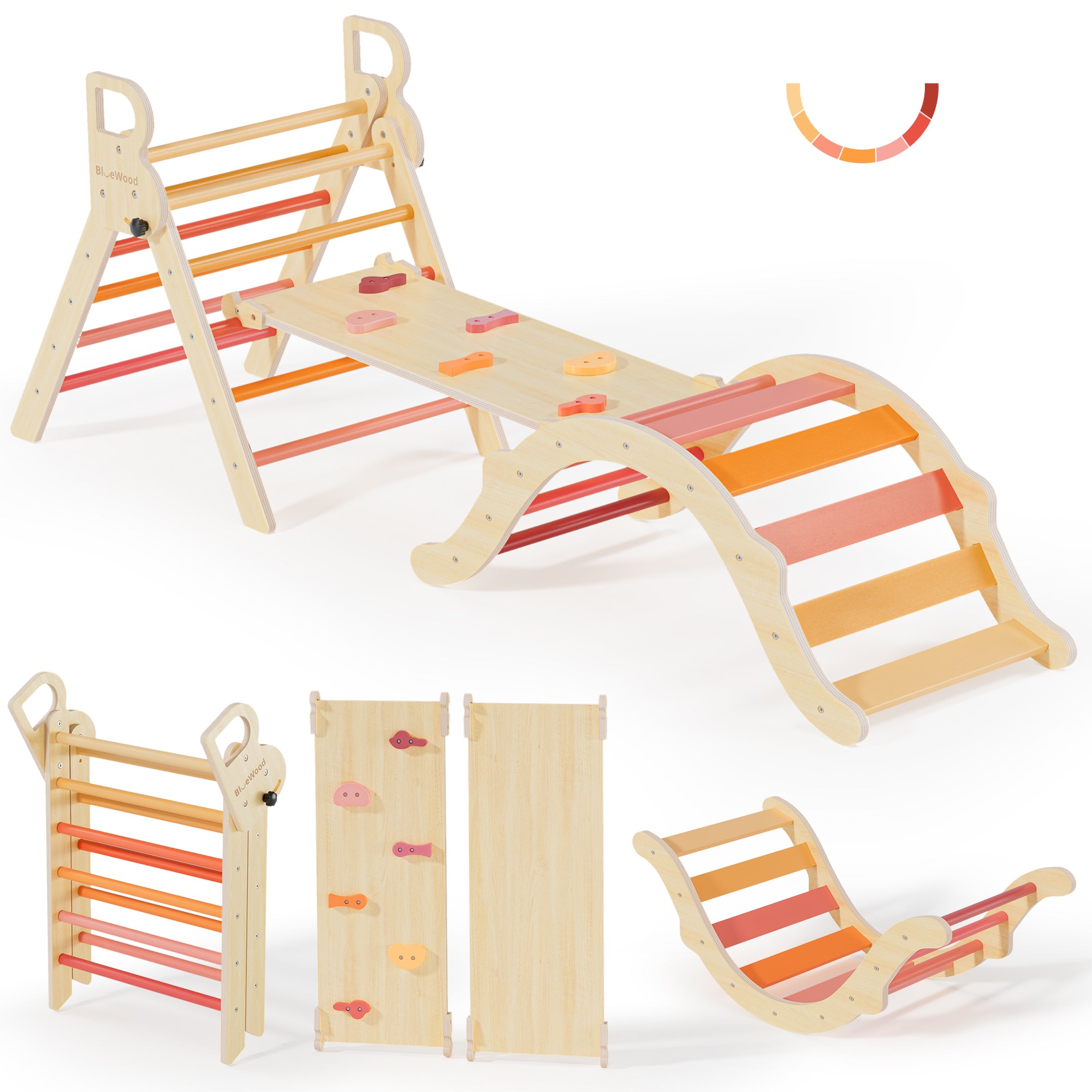Ritmos - Conjunto de triángulos Pikler BlueWood® *Autumn Groove